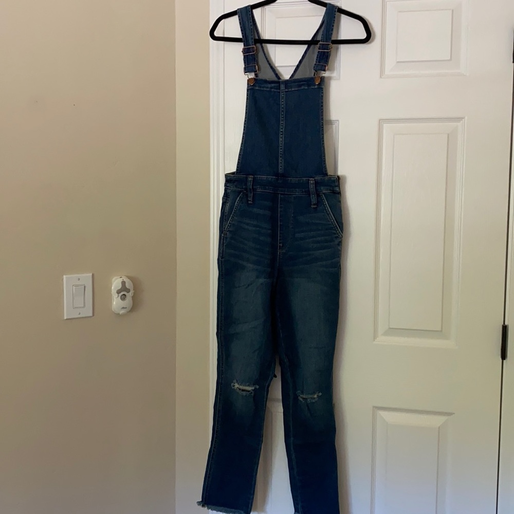 Madewell ripped overalls